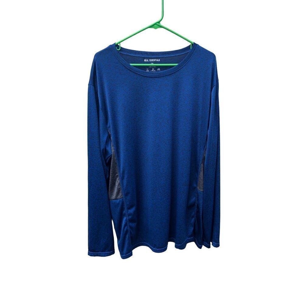 Real Essentials 2XL Blue Long Sleeve